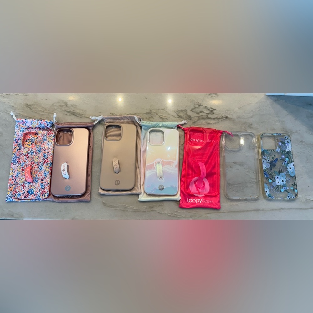 iPhone 13 Pro Max cases 5 loopy and 2 others